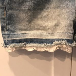 Cat & Jack Bottoms - Denim Overalls With Lace Trim Cat & Jack Bottoms - Denim Overalls With Lace Trim